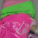 MIAIULIA Womens 80s Workout Costume Outfit 80s Accessories Set Leotard Neon Legging Headband Wristbands Set, Small