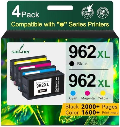 962XL Ink Cartridges for HP 962XL Ink Cartridges Combo Pack Work for HP Officejet Pro 9015e 9010 9025e 9015 9025 9018e 9025e 9020 Printer for HP 962 (4 Pack)