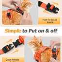 Halypet Cat Harness and Leash Set [MAX Safety 4th-Gen Upgrade] Escape Proof Adjustable Cat Leash Comfortable Soft Vest Easy to Wear Kitten Harness with Reflective Strip for Cats Walking, S Orange