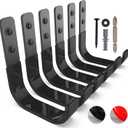 Garage Hooks 4 Inch, 6 Pack Heavy Duty Wall Hooks for Hanging, Ladder Hangers for Garage Wall Mount, Steel J Utility Garden Hose Holder Tool Organizers and Storage(55lbs)