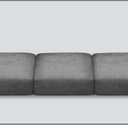 T Cushion Sofa Slipcovers Leather-Look 3PC Stretch Sofa Cushion Covers for 3 Cushion Couch Individually Couch Seat Covers with Elastic Bands, Pet-Friendly, Non-Slip, Easy Fit - Grey