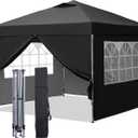 GDY 10 x 10 Canopy sidewalls, Outdoor Canopy Tent, Patio Tent,Commercial Instant Gazebos,4 Sidewalls, Portable Shelter Canopies,(Black)