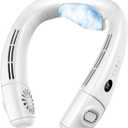 Neck Air Conditioner Fans That Blow Cold Air, 8000 mAh Battery Operated Wearable Cooling Device Fan, Bladeless, Rechargeable Fan, 3 Speed Settings & 3 Wind Modes