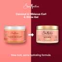 SheaMoisture Curling Gel Souffle Coconut and Hibiscus for Thick, Curly Hair to Moisturize and Protect Hair 12 oz