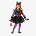 Morph Purple Cat Costume for Kids & Girls - Halloween Cat Costume for Little Girls, Size Small