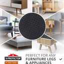 X-Protector Non Slip Furniture Pads for Hardwood Floors 32 PCS 2 - Round Anti Slip Furniture Pads - Self-Adhesive Rubber Furniture Pads Non Slip - Ideal Furniture Stoppers to Prevent Sliding!