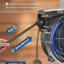 DEWENWILS Extension Cord Reel, 40FT Retractable Cord Reel, 12/3AWG SJTOW, Lighted Triple Tap Outlets, 15 Amp Circuit Breaker, Ceiling/Wall Mount, UL Listed