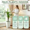 4FT Dracaena Artificial Plant, with White Tall Planter