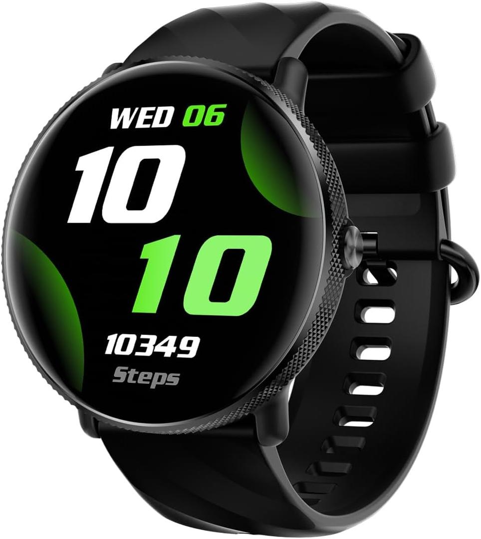 Smart Watch for Men Women 1.43-Inch AMOLED Display(Answer/Make Calls),Fitness & Health Tracker with Heart Rate,Sp02,Sleep Monitor,IP68 Waterproof Smartwatch Run Step Tracker Black