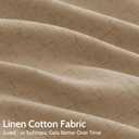 Sand Beige Linen Curtains for Living Room 126 Inches Long Simple Modern Light Filtering Semi Sheer Curtain Back Tab Rustic Home Decor Drapes Floor to Ceiling High Window for Bedroom 52x126, 2 Panels