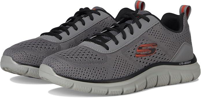 Skechers Men's Track Leshur Casual, Memory Foam, Machine Washable, Vegan, Lightweight Mesh, Traditional Lace-up 10.5