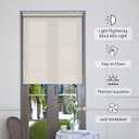 AOSKY Cordless Roller Shades for Windows Light Filtering Shades with 5% Openness Solar Screen Semi Sheer Roller Blinds UV Protection for Office and Home. Easy to Install 29" W x 72" H (Beige)