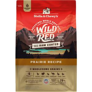 Stella & Chewy's Wild Red Dry Dog Food Raw Coated High Protein Wholesome Grains Prairie Recipe, 21 lb. Bag, BBD: 08/05/2026
