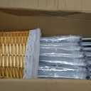 Wedding Stick Umbrellas Bulk, 40 Inch Large Canopy Umbrellas with Woven Rattan Basket Windproof Rainproof