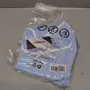 Women's Fall Ribbed Knit Two Piece Outfit Long Sleeve Top & High Waist Pleated Midi Skirt with Pockets (Blue, S)