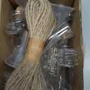 Bokon 25 Packs Mini Plastic Bottles with Corks Stoppers Eye Screws Funnels Small Potion Bottles Tiny Clear Sand Art Jar Wishing Vial for Birthday Party DIY Crafts Gift (1 x 2.28 Inch)