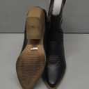 Soda BLAZING ~ Women Western Bootie Pointe Toe with Low Heel (Wide Fit)(10, Black Pu)