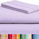 LuxClub 3 PC Sheet Sheets Deep Pockets 18" Eco Friendly Wrinkle Free-Kids-Fitted Sheets Machine Washable Hotel Bedding Silky Soft - Lavender Twin