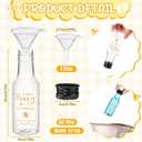 Boao 50 Sets Baby Shower Favors for Guests Include 50 1.7oz Mini Honey Bee Empty Plastic Alcohol Shot Bottles with 1 Funnel Baby Shower Return Gift for Guests Gender Reveal Gifts Ideas (Honey)