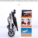Ultra-Lightweight Outdoor Comfortable Mobile Wheelchair Displacement Machine/Folding Portable Aluminum Alloy Travel Transportation Outdoor Comfortable Mobile Wheelchair Displacement Machine