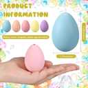 Beeveer 50 Pcs Plastic Easter Eggs Bulk for Easter Hunt 1.6 x 2.4 Inch Colorful Hanging Plastic Eggs for Basket Fillers Party Favor DIY Crafts Decoration(Lovely Color)