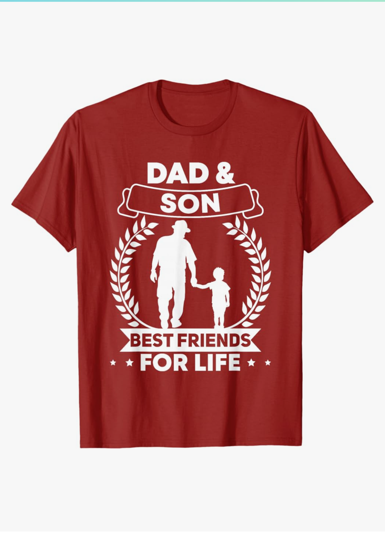 Dad and Son Matching Outfits Fathers Day Daddy and Boy T-Shirt XL&S