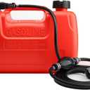 Marine Portable Boat Tank 3 Gallon 12L Transfer Tank with Hose, Gauge for Outboard Engine Boats, Yacht, Fishing / Deck Boat