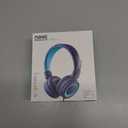 Kids Headphones - noot products K11 Foldable Stereo Tangle-Free 3.5mm Jack Wired Cord On-Ear Headset for Children/Teens/Boys/Girls/Smartphones/School/Kindle/Airplane Travel/Plane/Tablet (Navy/Teal)