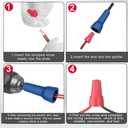 4 Pcs Wire Twister Tool for Drill, Wire Nut Twister Wire Stripper Tool Connector Driver with 1/4" Chuck Cable Quick Stripping Electricians Tools