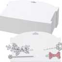 Geyee 50 Pieces Hair Clip Headband Display Cards 7.8 x 4.8 Inches Hair Bow Claw Clip Holder Cardboard for Women and Girls Barrettes Jewelry Gifts Display Accessory for Selling Storage and Organizing