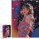 Artistic Musical Performance Jigsaw Puzzle, 500 Pieces, Purple and Blue,or Women Music Gift Merchandise for Friends Daughter Sister, Friendship Birthday Ideas