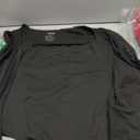 LYANER Women's Basic Sweetheart Neck Long Sleeve Workout Going Out Bodysuit Top (Medium, Black)