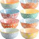 Ceramic Bowls, 10 Oz Small Bowl, Set of 8 Ice Cream Bowls, Dessert Bowl for Salsa, Rice, Sauce, Side Dishes, Snack, Condiment, 4.75 Inch-Microwave Dishwasher Safe