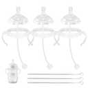 Straw Cup Soft Conversion Kit for Philips Avent Natural Baby Bottle, Toddler Transition Kit with Silicone Straw Top Nipple, Weighted Straw, Bottle Handle, Cleaning Brush, Spill-Proof, BPA-Free, 3-Pack