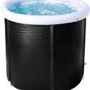 Ice Bath Tub Cold SPA 30" Inflatable cushion with faucet (Black and Purple)
