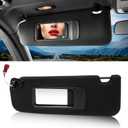 Jaronx Compatible with BMW Sun Visor for 3 Series E90 Sedan E91 Touring 2005-2011/ X1 E84, Left Driver Side Sunvisor with Mirror for BMW E90/E91,X1 E84, Sun Visor Replacement 51167252009 (Black)