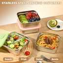 4 Pack Stainless Steel Sandwich Containers, 20oz Reusable Food Storage Containers with Lids, Metal Meal Prep Lunch Box, Dishwasher Safe, Sandwich Box for Snacks & Fruits (4 Color)