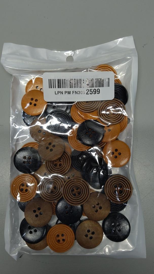Assorted Sizes Wooden Buttons Mixed Colors Coconut Shell Wood Handmade Ornament Buttons for Sewing Decorations DIY Arts and Crafts Manual Button Painting