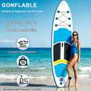 Inflatable Stand Up Paddle Board with Premium SUP Accessories
10'4" Ultra-Light Paddleboard, Durable Non-slip Deck, Fins, Paddle, Pump, Backpack, Leash, For All Skill Levels