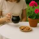 Turkish Tea Glasses  Striped Borosilicate Glass Mugs Set of 6 (200 ml / 7 oz)  Heat Resistant Glass Tea Cups  Curved Design Coffee Mugs  Dishwasher Safe