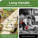 2-in-1 Weed Puller Tool,Dual-Head Garden Hoe Weeder Tool with Long Handle,Heavy Duty Manganese Steel Weeding Tool for Gardening,Uprooting Weed Remover for Yard Lawn Patio and Garden