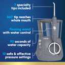 Waterpik Aquarius Water Flosser For Teeth Cleaning, Gums, Braces, Dental Care, Electric Power With 10 Settings, 7 Tips For Multiple Users And Needs, ADA Accepted, Gray WP-667