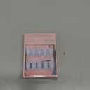 Glamnetic Press On Nails - Blueberry Milk | Solid Opaque Light Blue Short Almond Nails, Salon Quality | 15 Sizes - 30 Nail Kit