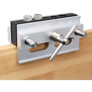 AUTOTOOLHOME Self Centering Doweling Jig Dowel Jig Kit Drill Jig for Straight Holes Wood Biscuit Joiner Tool 6 Drill Guide Bushings Set Woodworking Power Tool Accessory Jigs