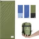 Ultralight Warm Weather Sleeping Bag - Portable, Waterproof, Compact Lightweight, Comfort with Compression Sack - Great for Outdoor Camping, Backpacking & Hiking (1.5lb-Green-M)