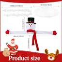 Hoolerry 3 Pcs Christmas Decoration Set Include Snowman Tree Topper White Christmas Tree Skirt and Feather Ribbon Garland Trim for Winter Wonderland Party Indoor and Outdoor Decorations