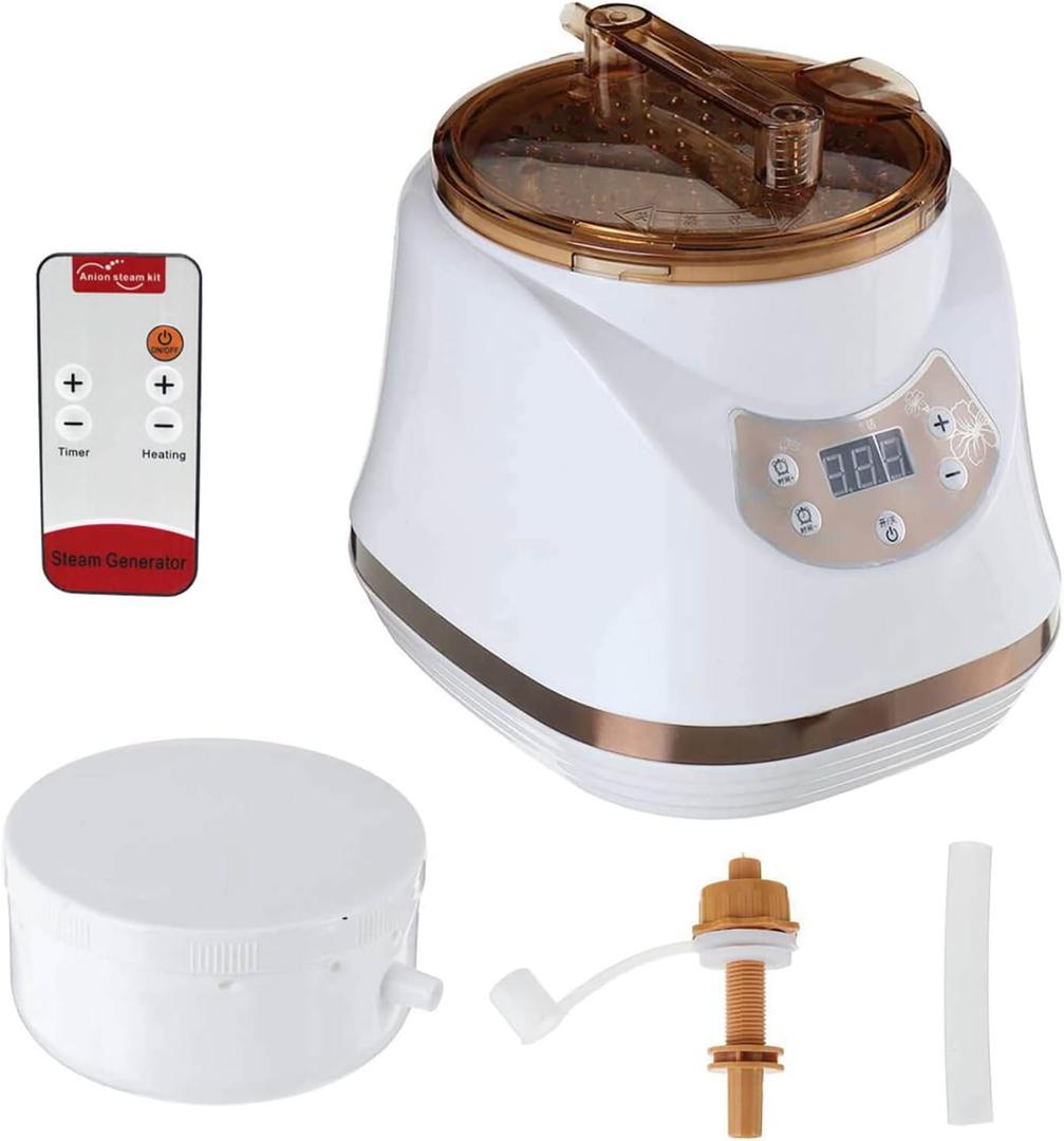 Sauna Steamer Machine for Home Use,Personal Sauna Pod with Fast Heating,Adjustable Steam Settings,Quiet Operation,Ideal for Relaxation,Detox,Skin Care Gift,Fits Most Saunas Tents