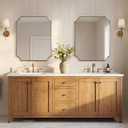 ANDY STAR 24x30 Inch Gold Mirror, Bathroom Vanity Mirrors, Antique Champagne Bronze Mirror with Rustproof Stainless Steel Thin Frame, Aesthetic Scalloped Corners, Designed for Bathroom Remodel
