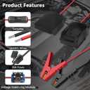 Jumper Cables Alligator Clips Compatible with Makita 18V Battery, 2FT Silicone Wire 14 AWG with Adjustable Voltage Stabilizing Module and Fuse & Off/ON & Digital Display for Car Battery Charging