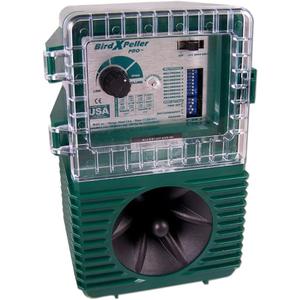 Bird-X Woodpecker PRO Electronic Bird Preventer, Sonic Decoy Device, Perfect for Woodpeckers and Sparrows, Covers up to 1 Acre, 3-5 kHz Frequency, 6" x 8.5" x 4"